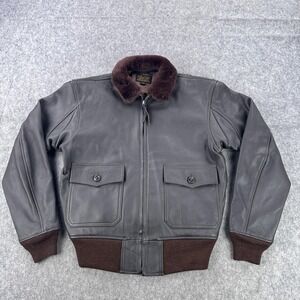 Buaer G-1 Flight Jacket Mens 44 Brown US Navy Leather Bomber USN NEw Vintage